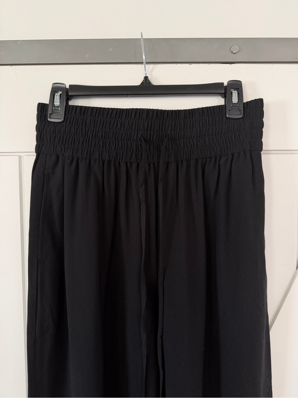 Open Edit Black Drawstring Wide-Leg Palazzo Pants - Picture 3 of 9